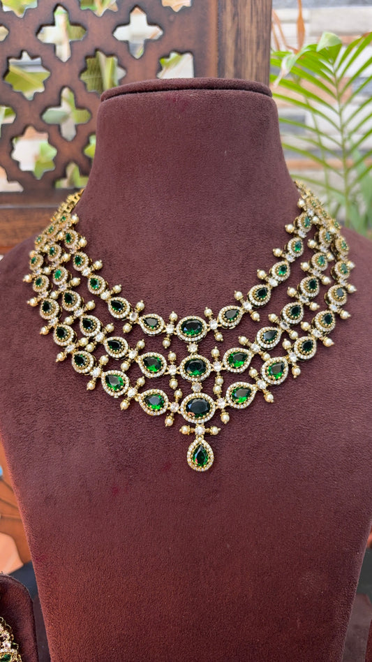 3 layers neckset (green)