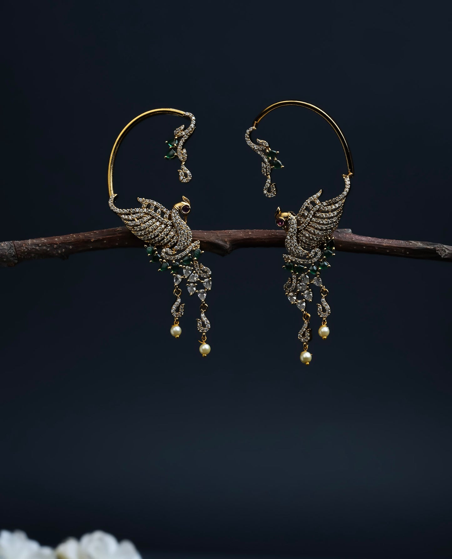PEACOCK EARCUFFS