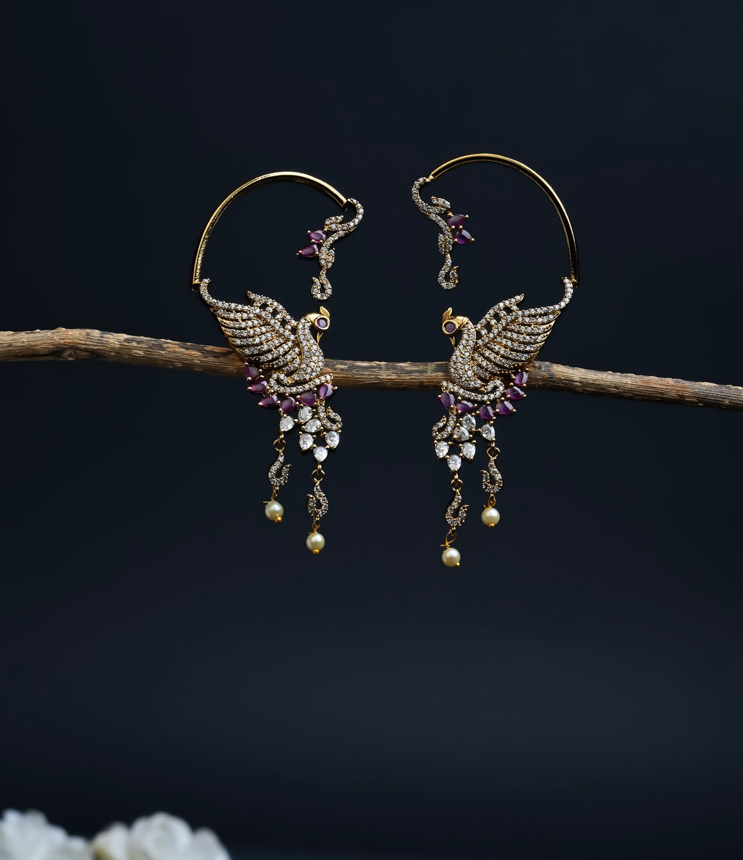 PEACOCK EARCUFFS
