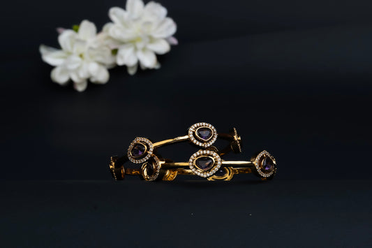 PURPLE STONE NECKSET