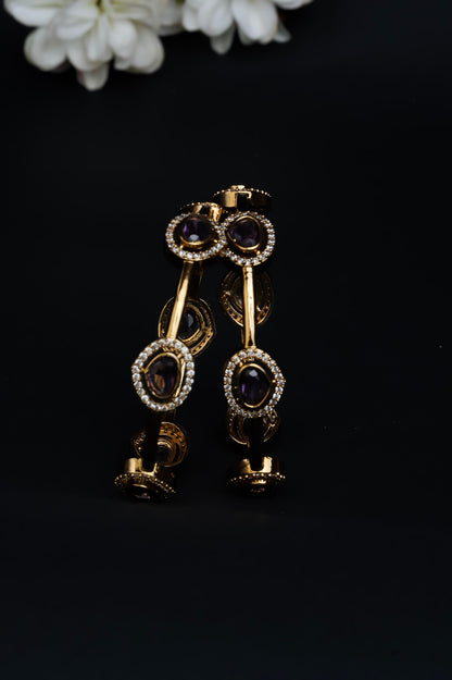 PURPLE STONE NECKSET