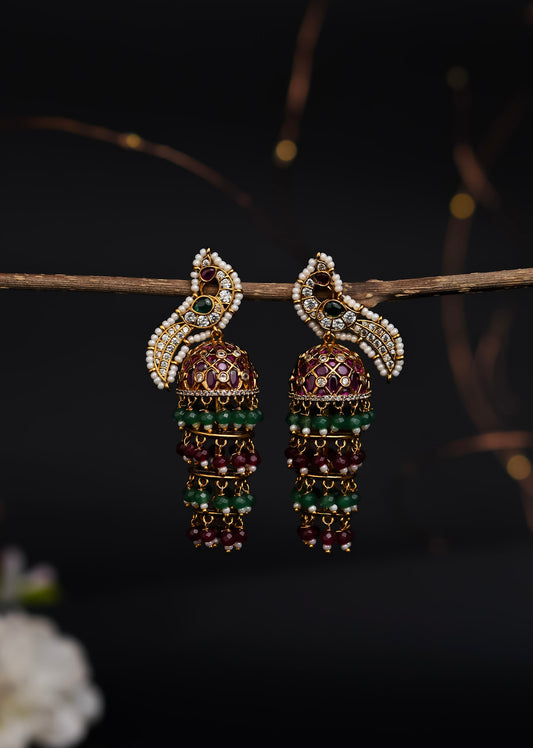 PEACOCK JHUMKAS -2