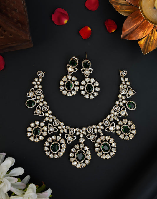 FLORAL NECKSET (GREEN)