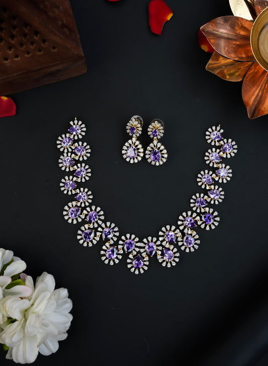GJ POLISH NECKSET (PURPLE)