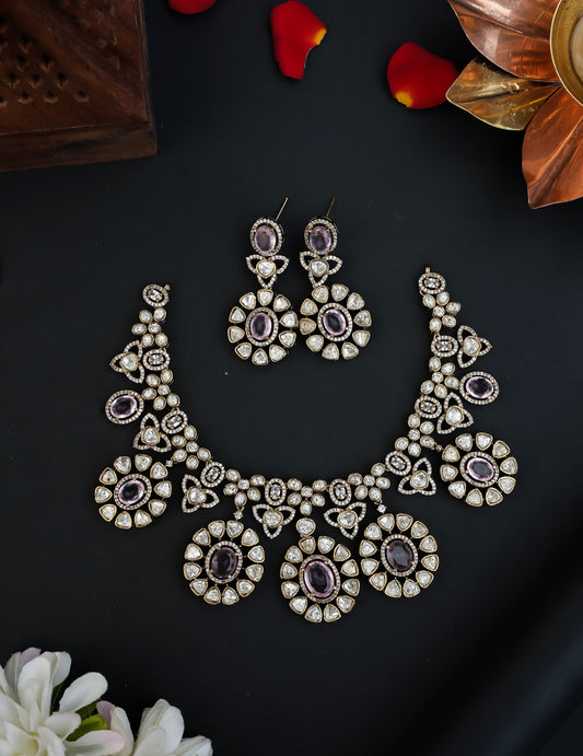 FLORAL NECKSET (BABYPINK)