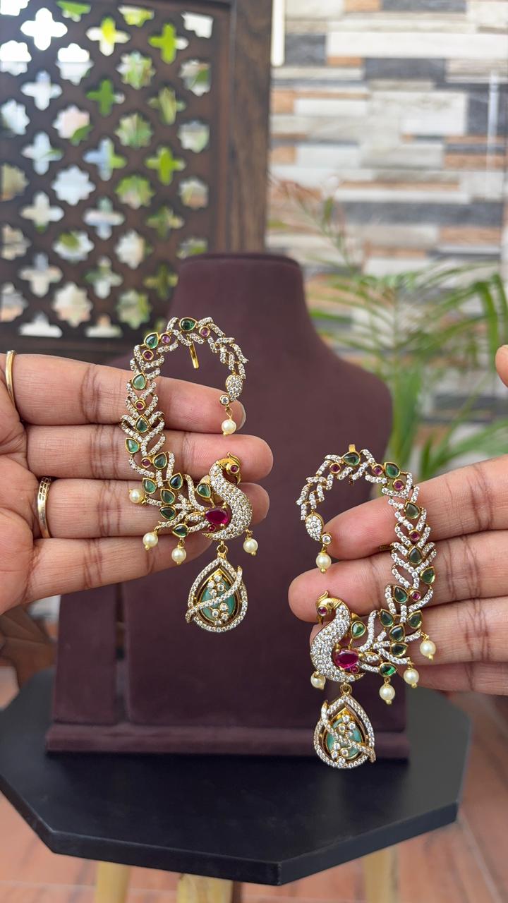 PEACOCK EARCUFFS