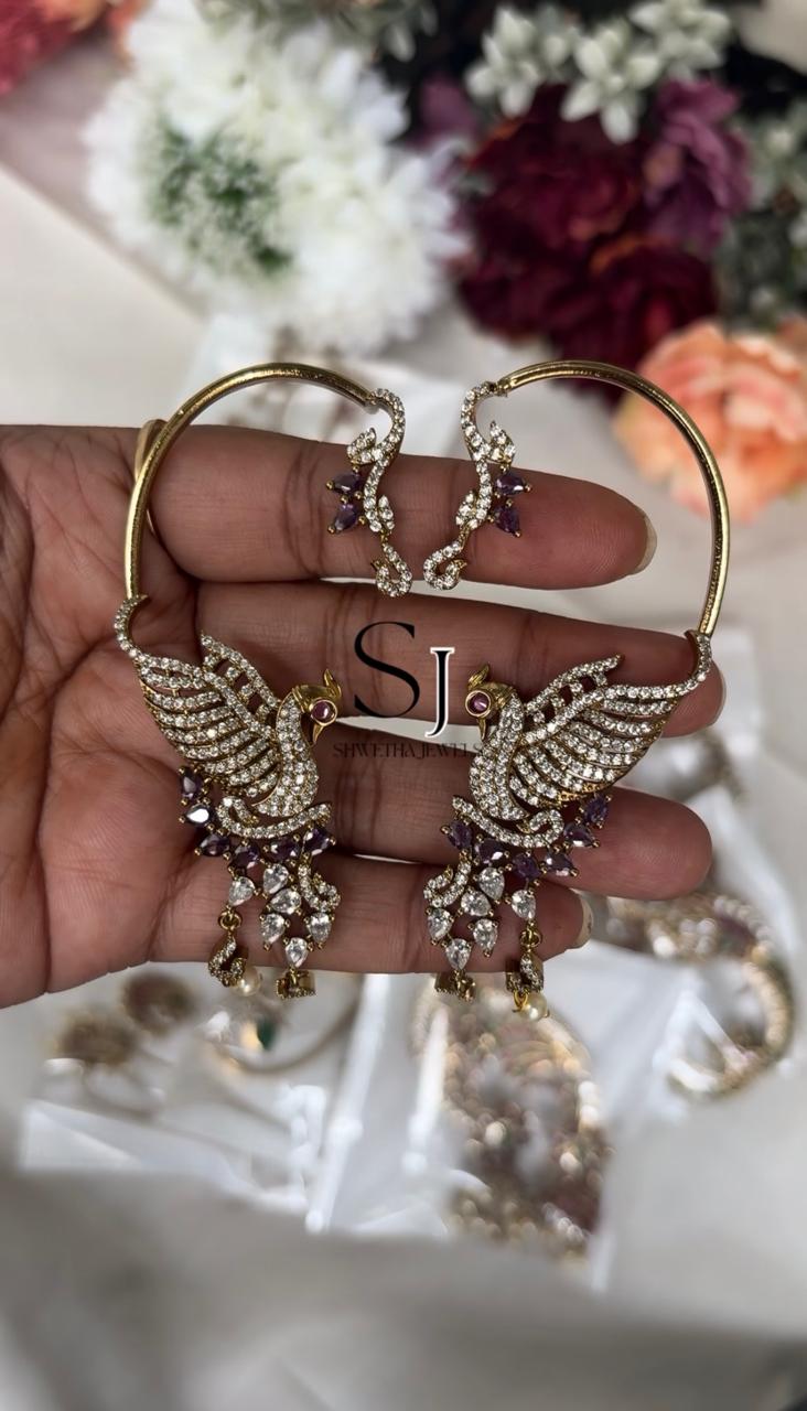 PEACOCK EARCUFFS