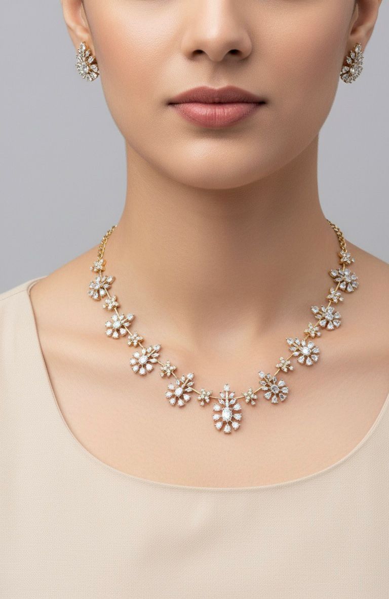 DIAMOND LOOKALIKE NECKSET