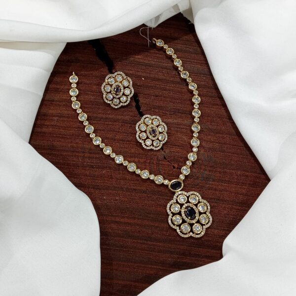 MOISSANITE NECKSET(PURPLE)