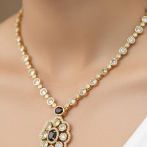 MOISSANITE NECKSET(PURPLE)