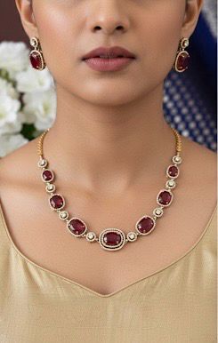 PARTYWEAR NECKSET (RED)