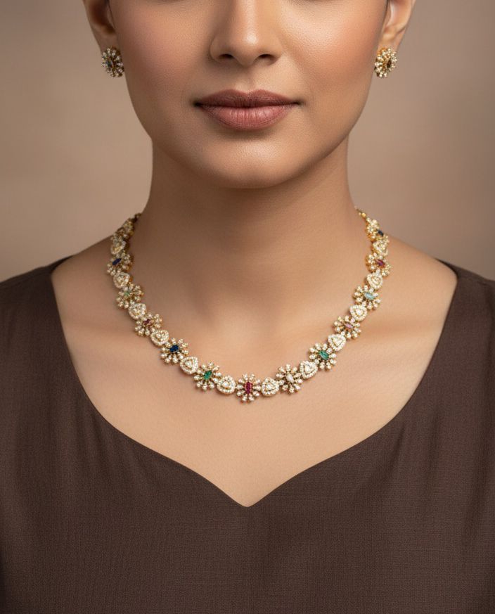 FLORAL NECKSET (MULTI COLOUR)