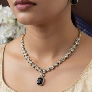 MOISSANITE NECKSET (PURPLE)