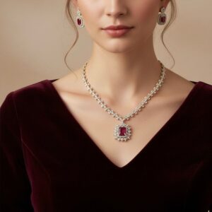 AD STONE NECKSET (RUBY)