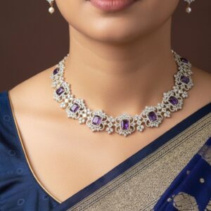 GJ POLISH NECKSET (PURPLE)