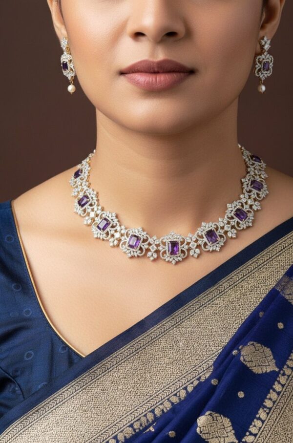 GJ POLISH NECKSET (PURPLE)