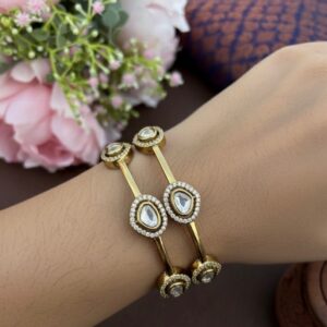 WHITE STONE BANGLES