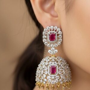 JUMBO JHUMKAS (RUBY)