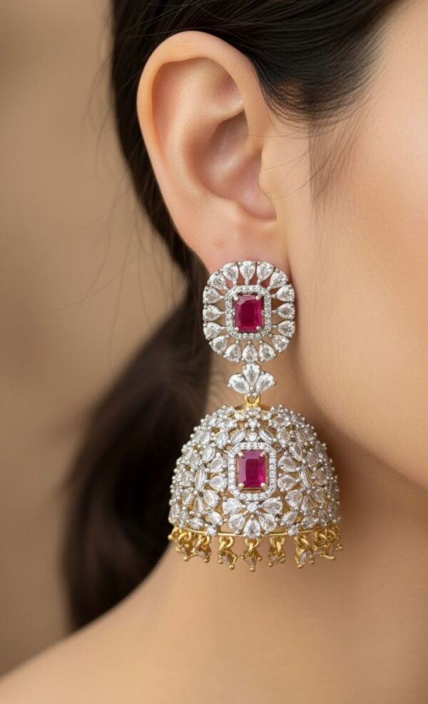 JUMBO JHUMKAS (RUBY)
