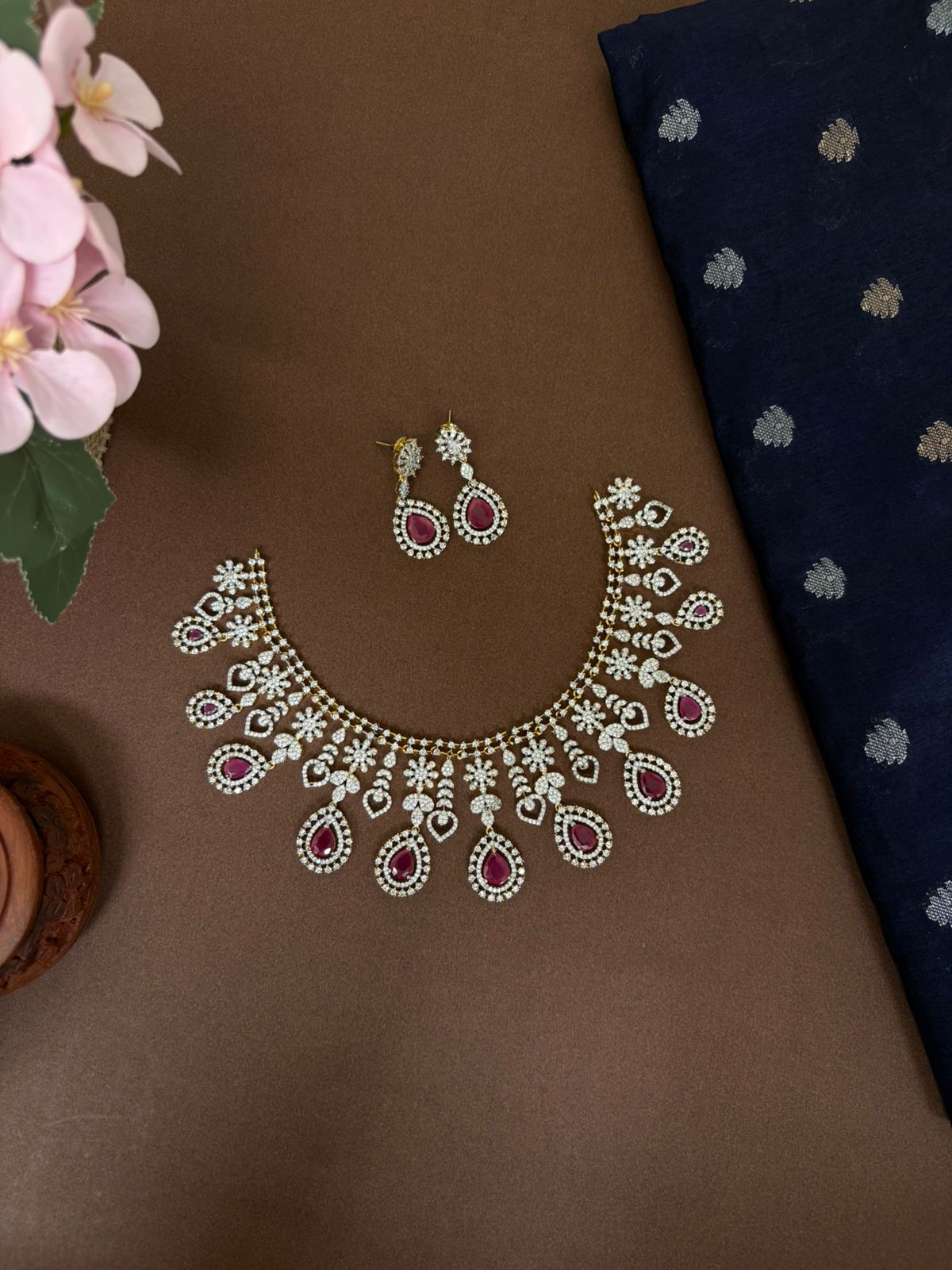 GJ POLISH NECKSET (PINK)