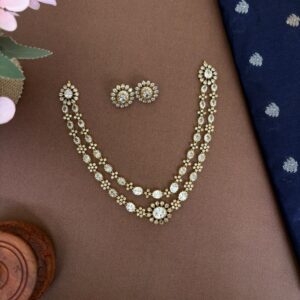 2 LAYERS MOISSANITE NECKSET (WHITE)