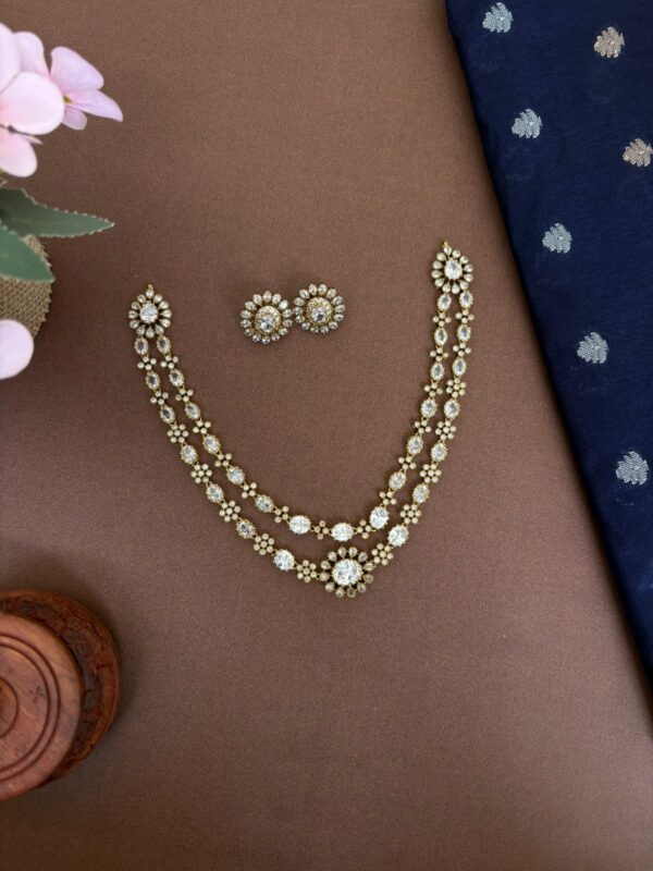 2 LAYERS MOISSANITE NECKSET (WHITE)
