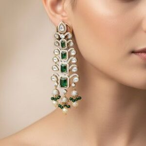 MOISSANITE EARRINGS (GREEN)