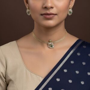 MINIMAL MOISSANITE NECKSET (GREEN)