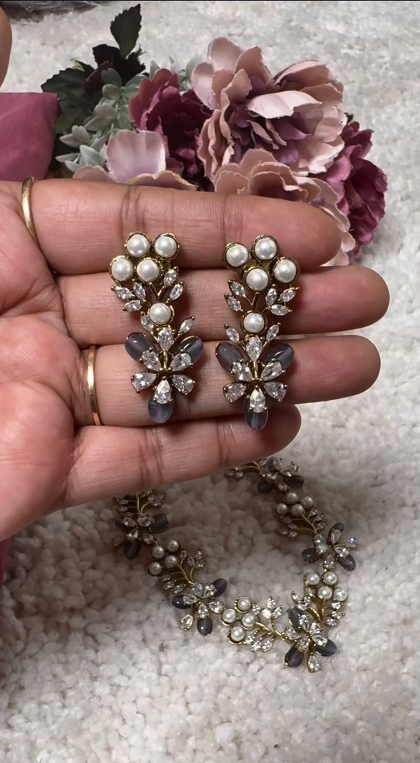 PARTYWEAR NECKSET (PURPLE) - Image 2